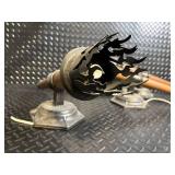 Vintage Torch-Style Wall Sconces with Wood Handles - Set of 3 Vintage Torch-Style Wall Sconces with Wood Handles - Set of 3