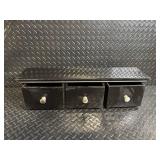 Black 3-Drawer Wall Cabinet & Wooden Peg Rack - 23 in. Long Black 3-Drawer Wall Cabinet & Wooden Peg Rack - 23 in. Long