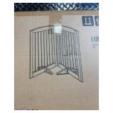 YJJ20047-R1 2-Panel Pet Gate with Support Feet - 24 in H, Black & White YJJ20047-R1 2-Panel Pet Gate with Support Feet - 24 in H, Black & White