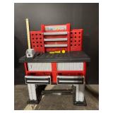Toy Workbench for Kids - Red/Gray Plastic with Tool Drawers Toy Workbench for Kids - Red/Gray Plastic with Tool Drawers