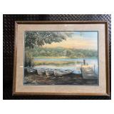 Lake Scene Framed Print by S. Innazzo - Edition 124/650, 1995 Lake Scene Framed Print by S. Innazzo - Edition 124/650, 1995