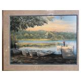 Lake Scene Framed Print by S. Innazzo - Edition 124/650, 1995 Lake Scene Framed Print by S. Innazzo - Edition 124/650, 1995