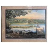 Lake Scene Framed Print by S. Innazzo - Edition 124/650, 1995 Lake Scene Framed Print by S. Innazzo - Edition 124/650, 1995