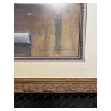 Framed Art Print - Woman at Piano with Vase of Flowers Framed Art Print - Woman at Piano with Vase of Flowers