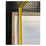 Abstract Seascape Painting - Framed Blue Ocean Horizon Artwork Abstract Seascape Painting - Framed Blue Ocean Horizon Artwork