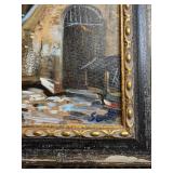 Sol Signature Oil Painting - Mediterranean Village Archway & Stair Scene in Ornate Frame Sol Signature Oil Painting - Mediterranean Village Archway & Stair Scene in Ornate Frame