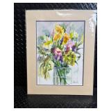 KNESS Floral Bouquet in Glass Vase - Framed Art Print KNESS Floral Bouquet in Glass Vase - Framed Art Print