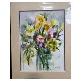 KNESS Floral Bouquet in Glass Vase - Framed Art Print KNESS Floral Bouquet in Glass Vase - Framed Art Print