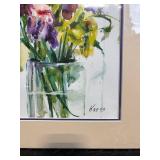 KNESS Floral Bouquet in Glass Vase - Framed Art Print KNESS Floral Bouquet in Glass Vase - Framed Art Print