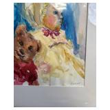 KRESS Watercolor Portrait - Child with Teddy Bear in Yellow Dress (Framed) KRESS Watercolor Portrait - Child with Teddy Bear in Yellow Dress (Framed)
