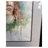 Patricia Kness Portrait Watercolor - Framed Artwork Patricia Kness Portrait Watercolor - Framed Artwork