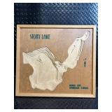Stony Lake Contour Map - 595 Acres, 6 Miles Shoreline Wood Wall Art Stony Lake Contour Map - 595 Acres, 6 Miles Shoreline Wood Wall Art