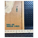 Stony Lake Contour Map - 595 Acres, 6 Miles Shoreline Wood Wall Art Stony Lake Contour Map - 595 Acres, 6 Miles Shoreline Wood Wall Art