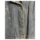 DKNY Jeans Denim Jacket - Embroidered Sleeves - Size XL DKNY Jeans Denim Jacket - Embroidered Sleeves - Size XL