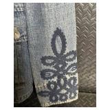 DKNY Jeans Denim Jacket - Embroidered Sleeves - Size XL DKNY Jeans Denim Jacket - Embroidered Sleeves - Size XL