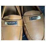 Coach New York Leather Moccasin Loafers - Tan Leather - Gold Plate Coach New York Leather Moccasin Loafers - Tan Leather - Gold Plate