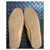 Coach New York Leather Moccasin Loafers - Tan Leather - Gold Plate Coach New York Leather Moccasin Loafers - Tan Leather - Gold Plate