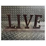 Live Laugh Love Metal Sign on Base - Rustic Tabletop Decor Live Laugh Love Metal Sign on Base - Rustic Tabletop Decor