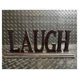 Live Laugh Love Metal Sign on Base - Rustic Tabletop Decor Live Laugh Love Metal Sign on Base - Rustic Tabletop Decor