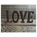Live Laugh Love Metal Sign on Base - Rustic Tabletop Decor Live Laugh Love Metal Sign on Base - Rustic Tabletop Decor