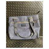 Calvin Klein Navy Tote Bag - Dual Handles & Front Zip Pocket Calvin Klein Navy Tote Bag - Dual Handles & Front Zip Pocket