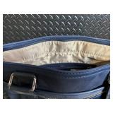 Calvin Klein Navy Tote Bag - Dual Handles & Front Zip Pocket Calvin Klein Navy Tote Bag - Dual Handles & Front Zip Pocket