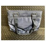 Calvin Klein Navy Tote Bag - Dual Handles & Front Zip Pocket Calvin Klein Navy Tote Bag - Dual Handles & Front Zip Pocket