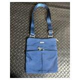 Baggallini Blue Nylon Crossbody Bag - Adjustable Strap, Front Zip Pocket Baggallini Blue Nylon Crossbody Bag - Adjustable Strap, Front Zip Pocket