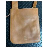 Radley London Leather Crossbody Bag - Tan, Adjustable Strap, Zippered Back Pocket Radley London Leather Crossbody Bag - Tan, Adjustable Strap, Zippered Back Pocket