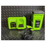 Greenworks 40V Brushless Blower - 700 CFM with 8.0Ah Battery & Rapid Charger Greenworks 40V Brushless Blower - 700 CFM with 8.0Ah Battery & Rapid Charger