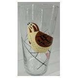 Charley Harper Glasses (Lot of 6) - 6.5 in Tall Mid-Century Style Bird Print Drinking Glasses