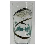 Charley Harper Glasses (Lot of 6) - 6.5 in Tall Mid-Century Style Bird Print Drinking Glasses