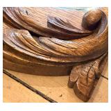 Carved Oak Rococo Mirror with Acanthus Leaves & Shell Crest