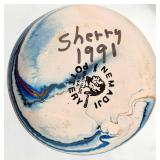 Nemadji Pottery Marbleized Vases - (Lot of 3) - including Signed