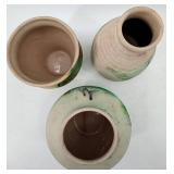 Nemadji Pottery USA Marble Swirl Vases (Lot of 3)