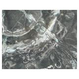 Eiffel Tower - Wedding Glass Vase - Tall Clear Cylindrical Body & Four-Lobed Footed Base 20"