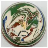 Vases - Desert Sands Pottery by L Evans - Swirl Stripe Glazed Ceramic Pair