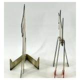 Acme Animal Metal Dog Figurines & 3 Vintage Tins - Sudan Pepper Tin, Bronze Powder Works Tin, Ten-Eighty Eraser Tin