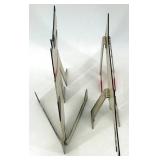 Acme Animal Metal Dog Figurines & 3 Vintage Tins - Sudan Pepper Tin, Bronze Powder Works Tin, Ten-Eighty Eraser Tin