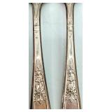 1847 Rogers Bros Silver Plate Flatware Set in Wood Case with Burgundy Interior