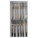 1847 Rogers Bros Silver Plate Flatware Set in Wood Case with Burgundy Interior