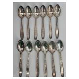 1847 Rogers Bros Silver Plate Flatware Set in Wood Case with Burgundy Interior