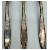 1847 Rogers Bros Silver Plate Flatware Set in Wood Case with Burgundy Interior