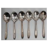 1847 Rogers Bros Silver Plate Flatware Set in Wood Case with Burgundy Interior