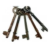 11 Antique Skeleton and Vintage Keys on Ring