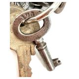 11 Antique Skeleton and Vintage Keys on Ring