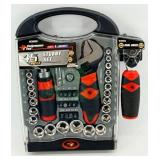 Performance Tool W39000 45-Piece Stubby Set - Dual Drive Ratchet 1/4 & 3/8 -NIB