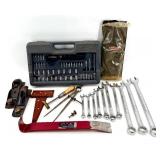 ALTRADE Professional Socket Set & Craftsman Wrenches with Vintage Hand Planes - Tool Lot