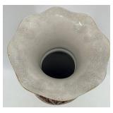 Chinese Porcelain Vase - Crackle Glaze with Gold Floral Motif