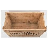 Vintage Advertising Packaging - Maze Nails Crate with Dakota Maid Bread Flour Bag & S-X Feed Bag